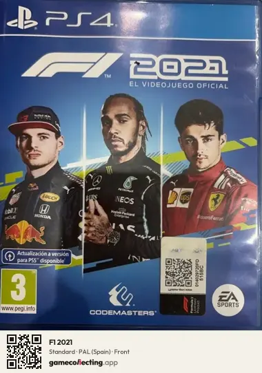 F1 2021 PlayStation 4, Spain box front