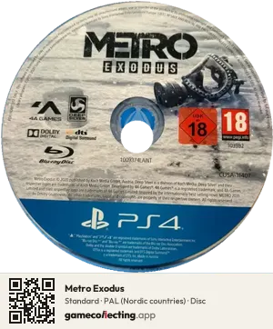Metro Exodus PlayStation 4, PAL disc