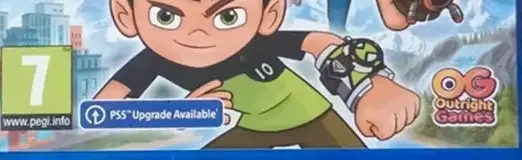 Ben 10: Power Trip, the PEGI square on its front