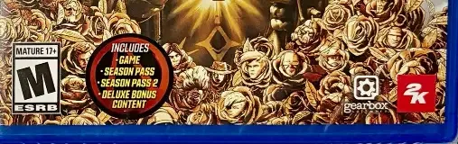 Borderlands 3, the ESRB box on its front
