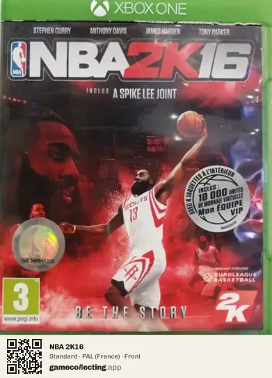 NBA 2K16 Xbox One, France box front
