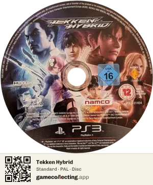 Tekken Hybrid PlayStation 3, PAL disc