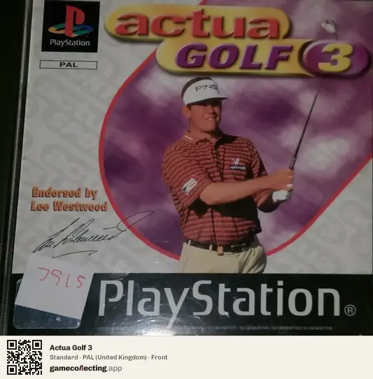 Actua Golf 3 PlayStation, United Kingdom box front