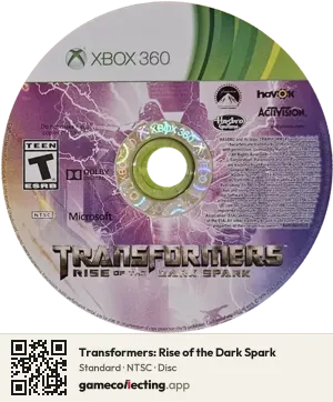 Transformers: Rise of the Dark Spark Xbox 360, NTSC disc