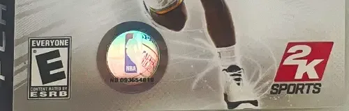 NBA 2K8, the ESRB box on its front