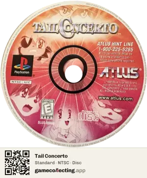 Tail Concerto PlayStation, NTSC disc
