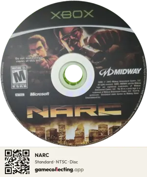 NARC Xbox, NTSC disc
