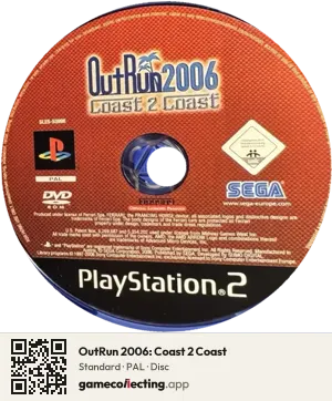 OutRun 2006: Coast 2 Coast PlayStation 2, PAL disc