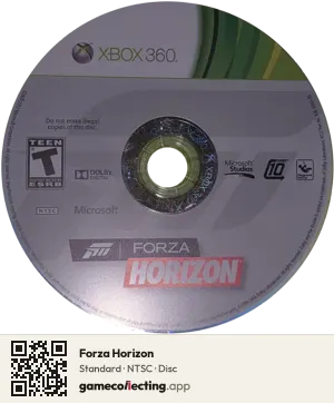 Forza Horizon Xbox 360, NTSC disc