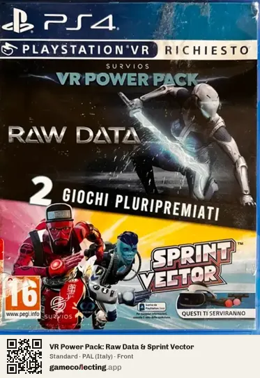 VR Power Pack: Raw Data & Sprint Vector PlayStation 4, Italy box front