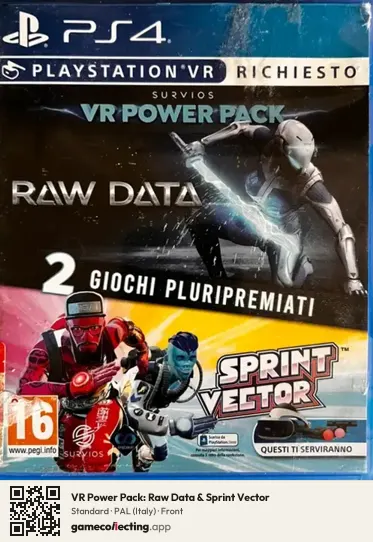 VR Power Pack: Raw Data & Sprint Vector PlayStation 4, Italy box front