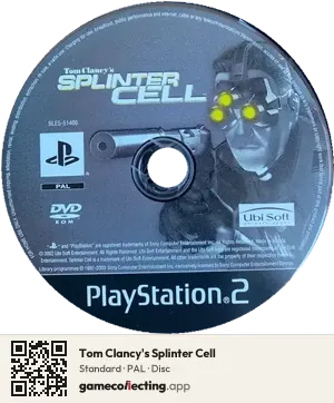 Tom Clancy's Splinter Cell PlayStation 2, PAL disc