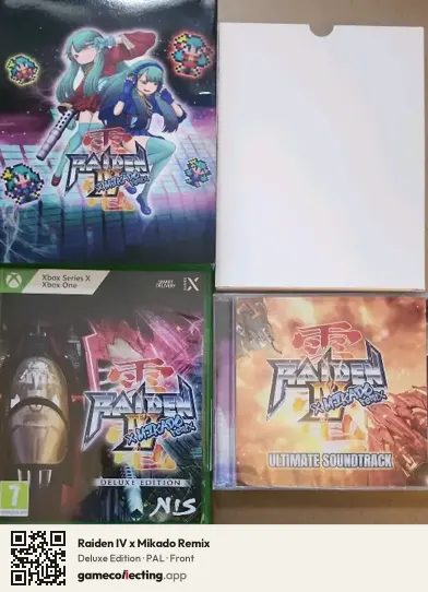 Raiden IV x Mikado Remix Xbox Series X, PAL box front