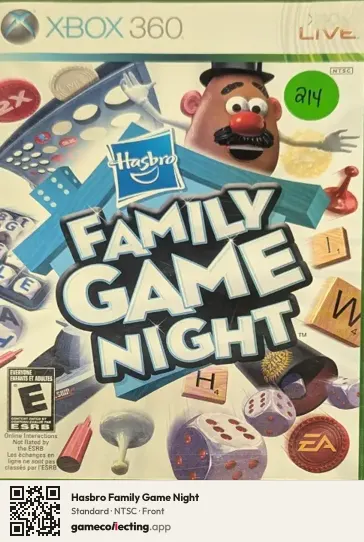Hasbro Family Game Night Xbox 360, NTSC box front