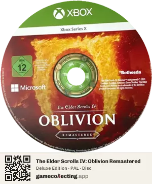 The Elder Scrolls IV: Oblivion Remastered Xbox Series X, PAL disc