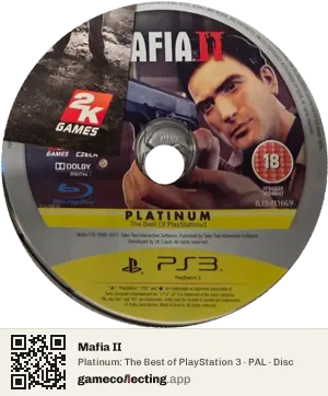 Mafia II PlayStation 3, PAL disc