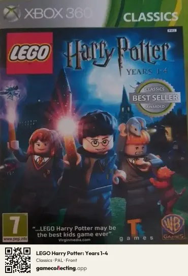 LEGO Harry Potter: Years 1-4 Xbox 360, PAL box front