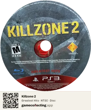 Killzone 2 PlayStation 3, NTSC disc