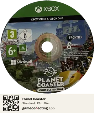 Planet Coaster Xbox Series X, PAL disc