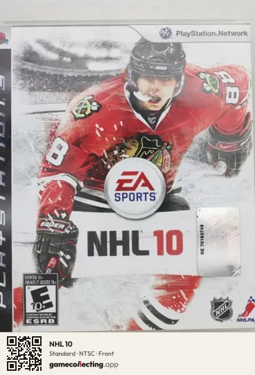 NHL 10 PlayStation 3, NTSC box front