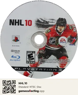 NHL 10 PlayStation 3, NTSC disc