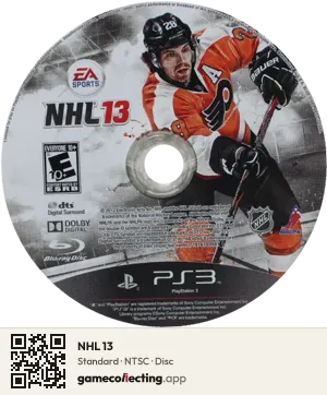 NHL 13 PlayStation 3, NTSC disc