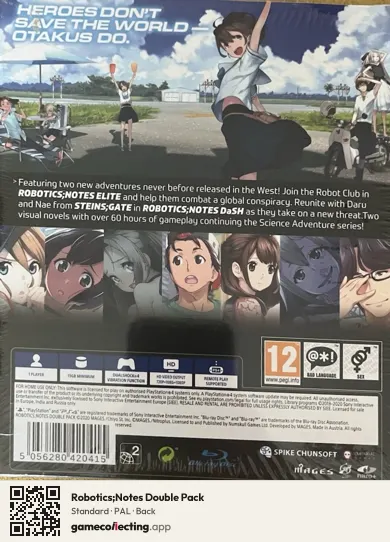 Robotics;Notes Double Pack PlayStation 4, PAL box back