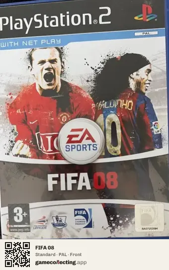 FIFA 08 PlayStation 2, PAL box front
