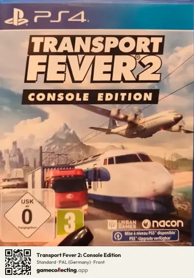 Transport Fever 2: Console Edition PlayStation 4, Germany box front