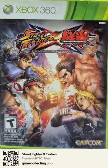 Street Fighter X Tekken Xbox 360, NTSC box front