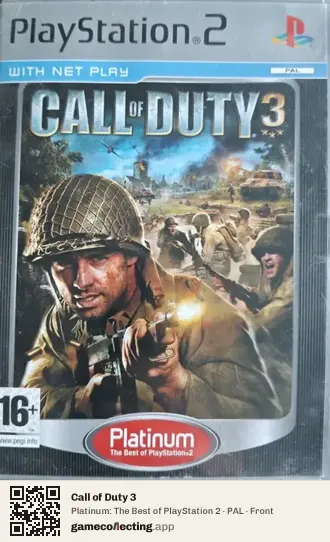 Call of Duty 3 PlayStation 2, PAL box front