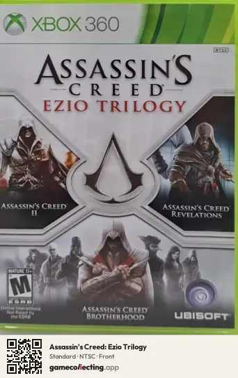 Assassin's Creed: Ezio Trilogy Xbox 360, NTSC box front