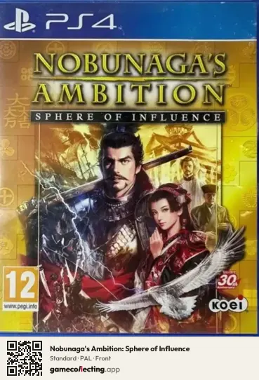 Nobunaga's Ambition: Sphere of Influence PlayStation 4, PAL box front