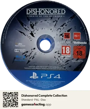 Dishonored Complete Collection PlayStation 4, PAL disc