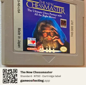 The New Chessmaster Game Boy, NTSC cartridge label