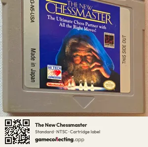 The New Chessmaster Game Boy, NTSC cartridge label