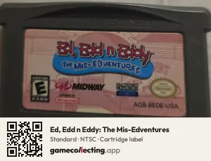 Ed, Edd n Eddy: The Mis-Edventures Game Boy Advance, NTSC cartridge label