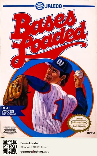Bases Loaded Nintendo Entertainment System, NTSC box front
