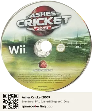 Ashes Cricket 2009 Nintendo Wii, PAL disc