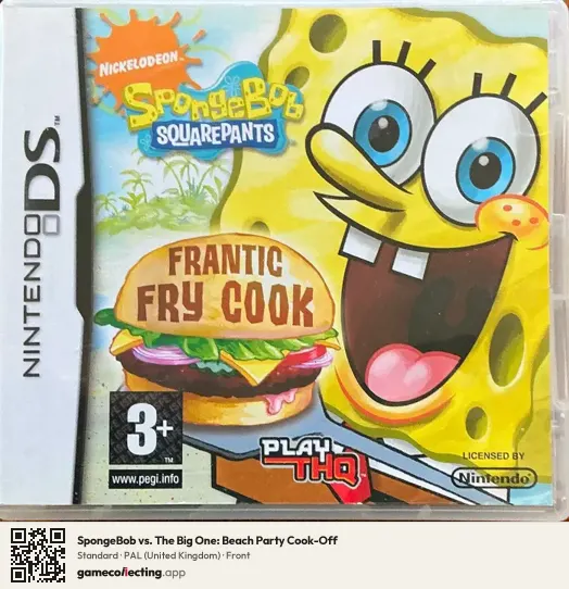 SpongeBob vs. The Big One: Beach Party Cook-Off Nintendo DS, United Kingdom box front