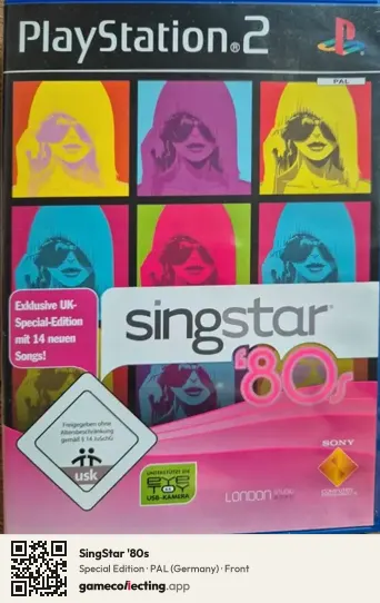 SingStar '80s PlayStation 2, Germany box front