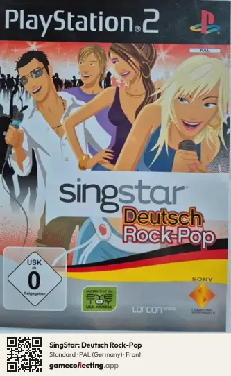 SingStar: Deutsch Rock-Pop PlayStation 2, Germany box front