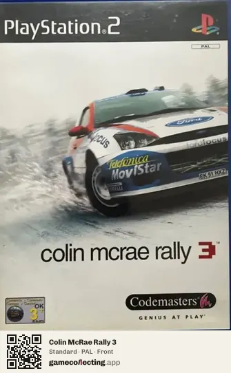 Colin McRae Rally 3 PlayStation 2, PAL box front