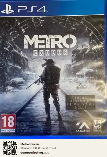 Metro Exodus PlayStation 4, France box front