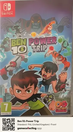 Ben 10: Power Trip Nintendo Switch, United Kingdom box front