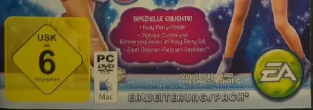 The Sims 3: Showtime, the USK square on its front