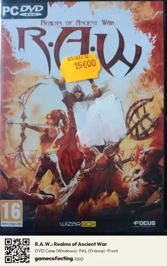 R.A.W.: Realms of Ancient War Computer, France box front