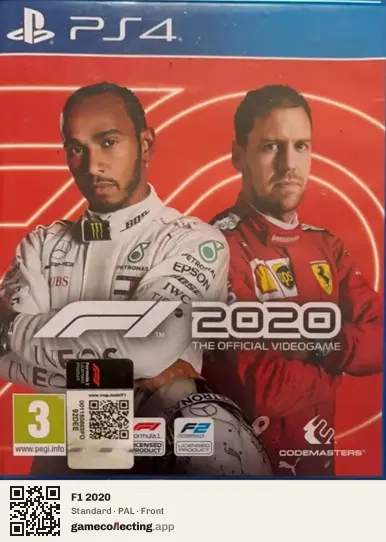 F1 2020 PlayStation 4, PAL box front