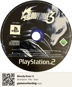 Bloody Roar 3 PlayStation 2, PAL disc