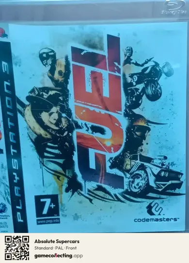 Absolute Supercars PlayStation 3, PAL box front
